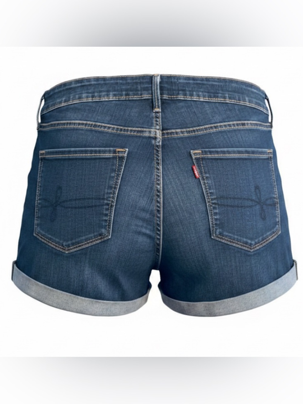 Denizen by Levi’s High Rise, Cuffed, Dark Wash Shorts Size14 - Picture 3 of 8